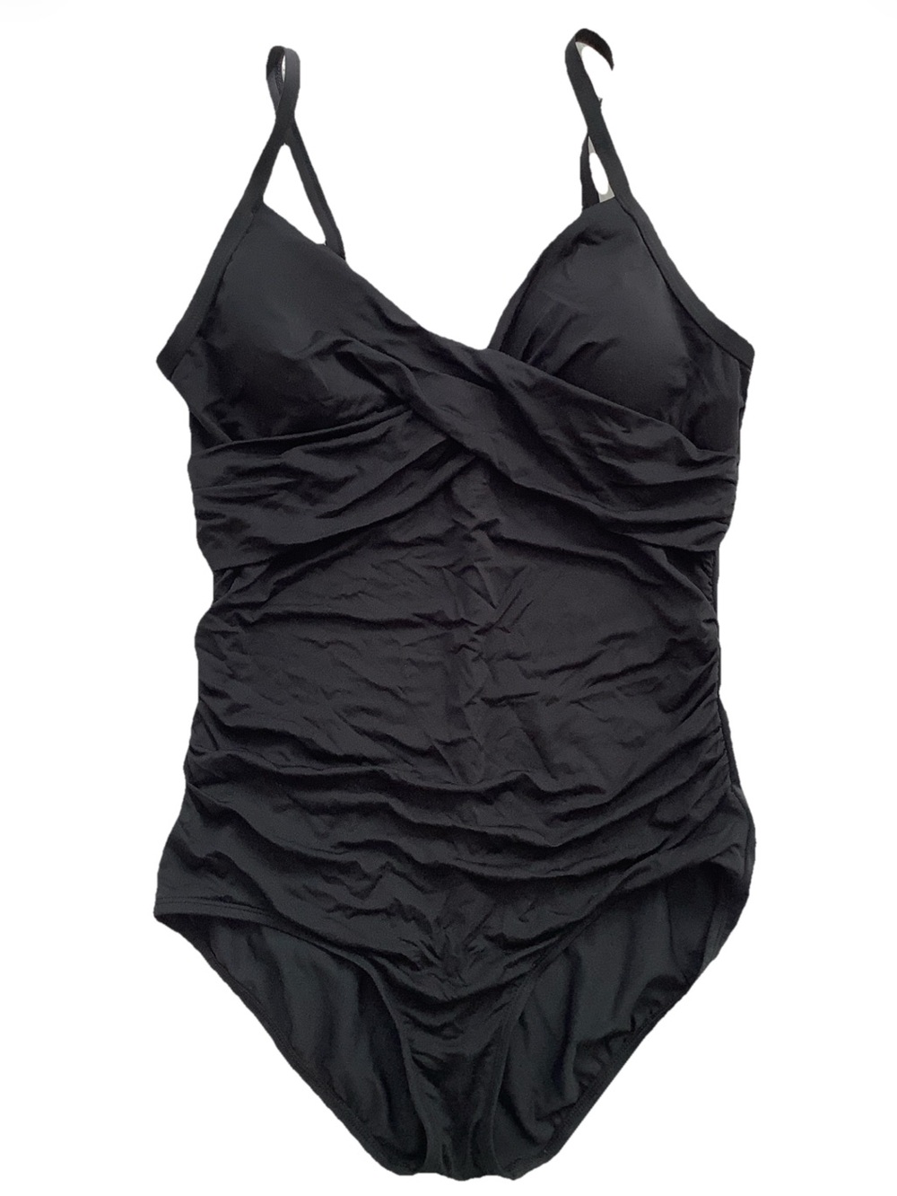 Jantzen Black One-Piece Swimsuit with Adjustable Straps Size: 10